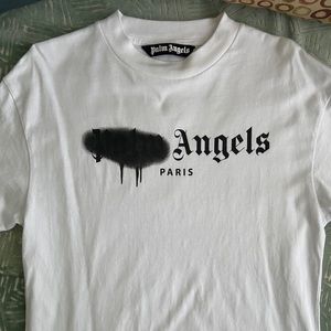 Palm Angels Paris Spray White Tee Shirt